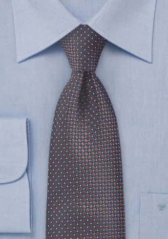 XXL-Krawatte strukturiert braun navyblau