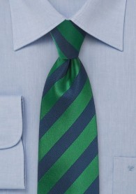 Krawatte Streifendesign dunkelgrün nachtblau