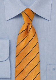 Krawatte Business-Linien orange dunkelblau