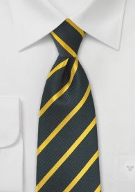Krawatte Streifendesign tintenschwarz goldgelb