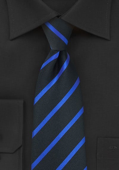 Krawatte Streifenmuster schwarz blau