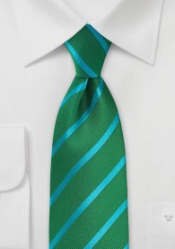 Krawatte Streifenmuster edelgrün mint