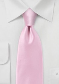 Krawatte einfarbig Poly-Faser blassrosa
