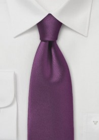 Krawatte einfarbig Kunstfaser brombeer