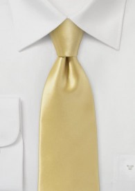 Krawatte italienische Seide goldfarben einfarbig