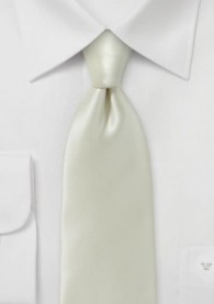 Krawatte italienische Seide elfenbein unifarben