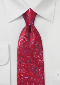 Krawatte Ranken-Pattern mittelrot