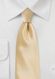Auffallende Krawatte goldfarben Kunstfaser