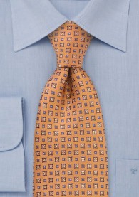 XXL-Krawatte orange Geometrische Struktur
