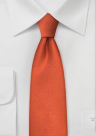 Monochrome Krawatte Orange schmal