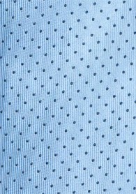 Kravatte schmal Punkt-Pattern hellblau navy