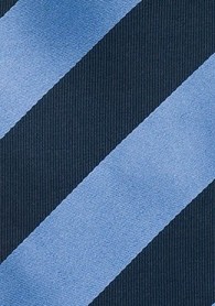 XXL-Krawatte Streifen-Dessin hellblau navy