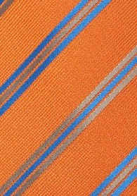 Krawatte Linien orange hellblau