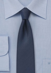 Krawatte einfarbig nachtblau schmal