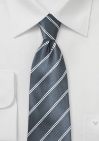 Krawatte traditionsreiche Streifen dunkelgrau