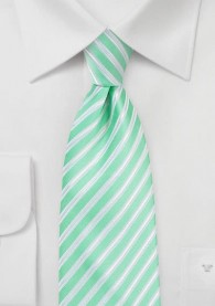 Krawatte Business-Streifen mint perlmuttfarben