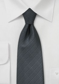 Stylische Krawatte Linienkaro dunkelgrau