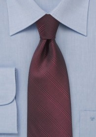 Stylische Krawatte Linienkaro burgunderrot