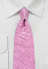 Auffallende Krawatte Linienkaro pink