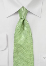 Modische Krawatte Linienkaro blassgrün