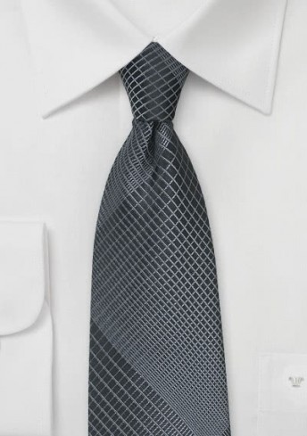 Krawatte geometrisches Pattern dunkelgrau