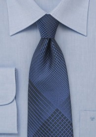Krawatte geometrisches Pattern blauschwarz