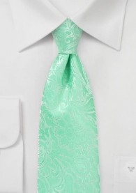 Krawatte mintgrün Rankenmuster