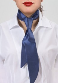 Damen-Halsbinde dunkelblau Kunstfaser