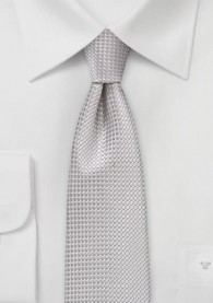 Krawatte schmal  strukturiert silbergrau fast metallisch glänzend