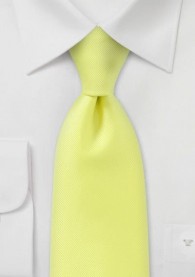 Krawatte geriffelte Struktur pastellgelb