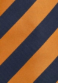 Sicherheits-Krawatte Streifen kupfer-orange navy