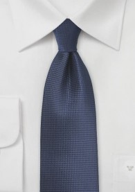 Krawatte unifarben navyblau strukturiert