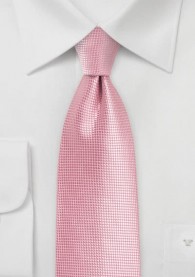 Krawatte einfarbig rosé strukturiert