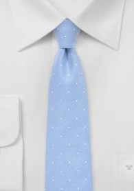 Krawatte Tupfen hellblau Baumwolle