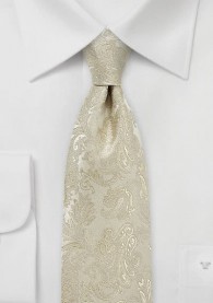 Krawatte Paisleymotiv beige