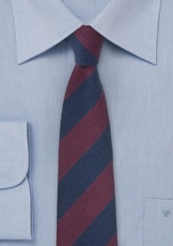 Krawatte klassisch gearbeitete Streifen marineblau