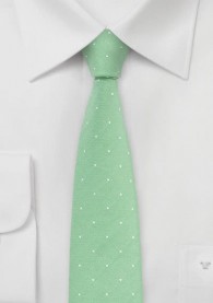 Krawatte schmal hellgrün Baumwolle