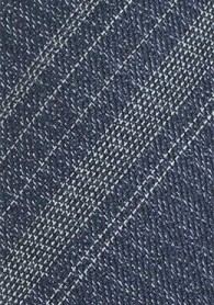 Kravatte Seide Woll-Look dunkelblau