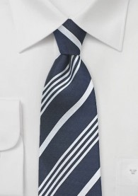 Krawatte nachtblau  Streifendesign