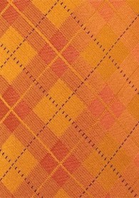 Kravatte Karo-Muster orange