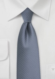 Krawatte silbergrau Lamellen-Streifen