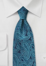 Krawatte Paisley dunkeltürkis