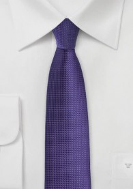 Krawatte schmal  monochrom violett strukturiert