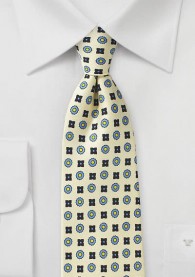 Krawatte Ornamenturen creme
