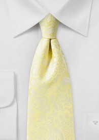 Stylische Krawatte im Paisley-Look pastellgelb