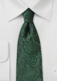 Stylische Krawatte im Paisley-Design flaschengrün