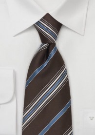 Gestreifte Krawatte braun blau