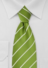Krawatte Jungens edelgrün Streifenmuster