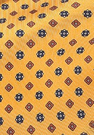 Krawattenschal orange Blümchenmotiv