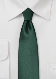 Krawatte schmal geformt Kunstfaser dunkelgrün
